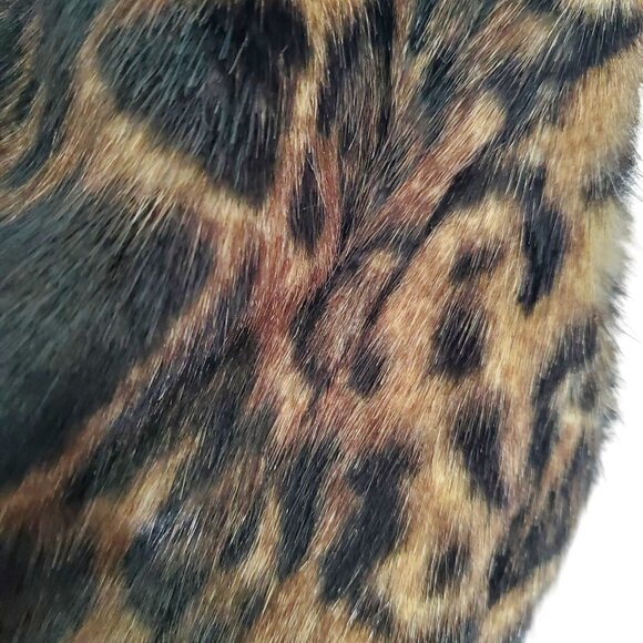 Donna Salyers Fabulous Faux Fur Size XL Vest Coat Leopard Print Plush Furry Cozy - Picture 10 of 12